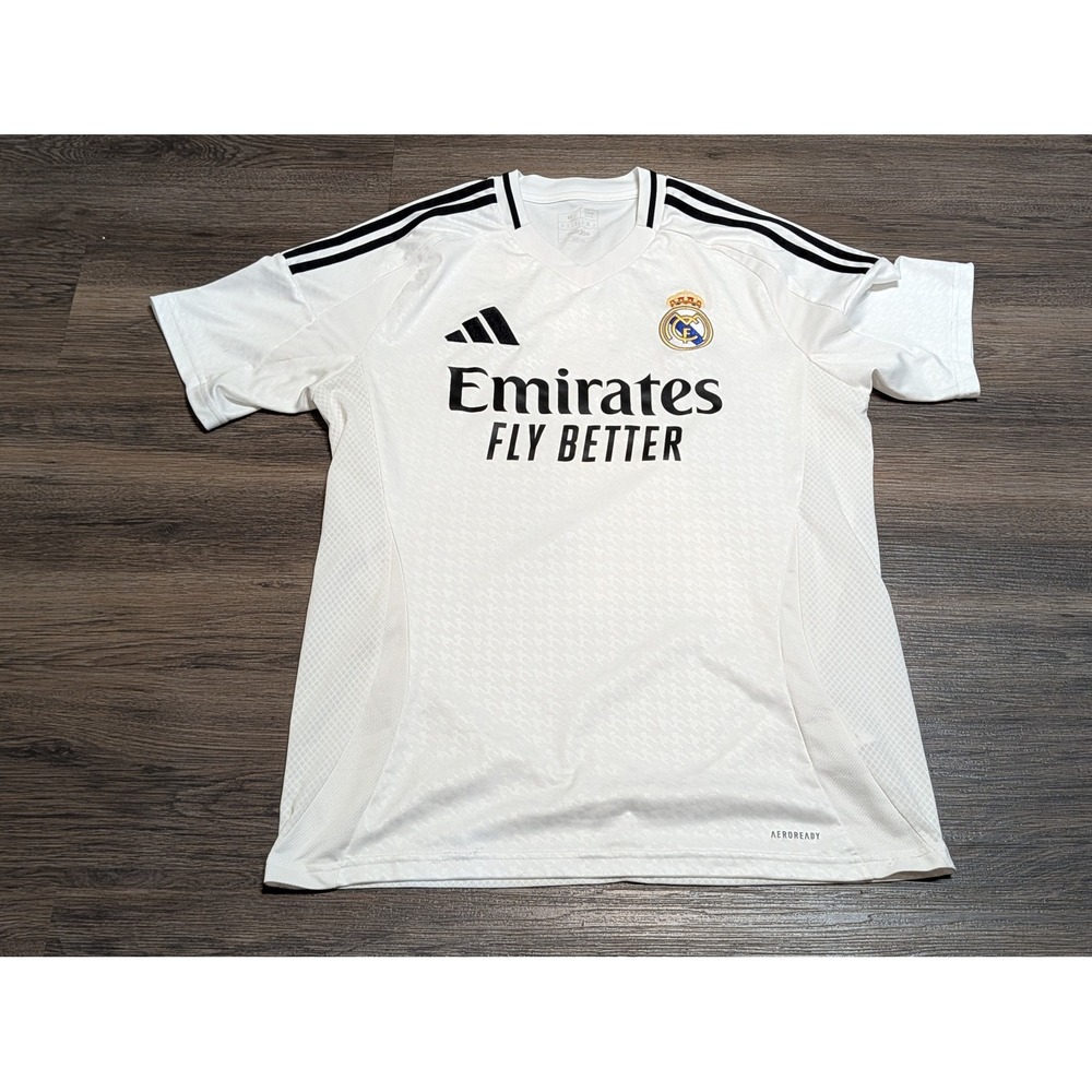 Adidas Real Madrid 2024-25 Home Jersey Mens M White Soccer Kit Blokecore Slim